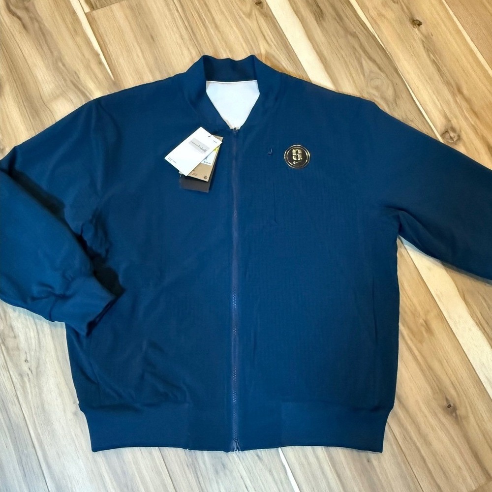 Nike Men Basketball Reversible Bomber Jacket Loose Fit Blue‎ S Sabrina Unisex